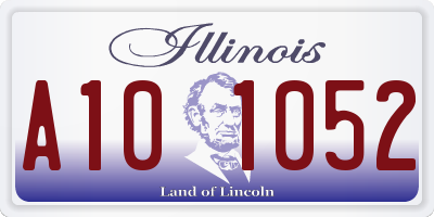 IL license plate A101052