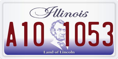 IL license plate A101053