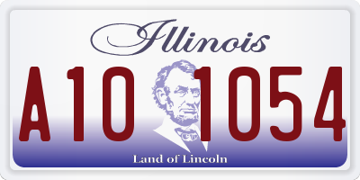 IL license plate A101054
