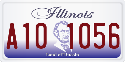 IL license plate A101056