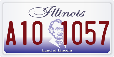 IL license plate A101057