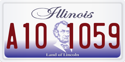 IL license plate A101059