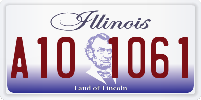 IL license plate A101061