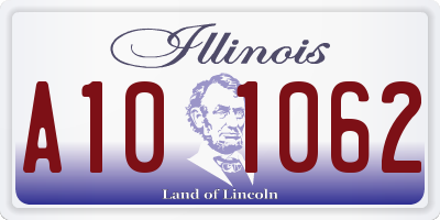 IL license plate A101062