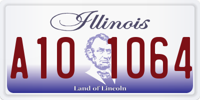 IL license plate A101064