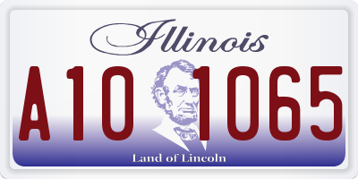 IL license plate A101065