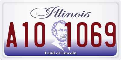IL license plate A101069