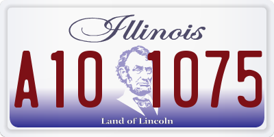 IL license plate A101075