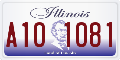 IL license plate A101081