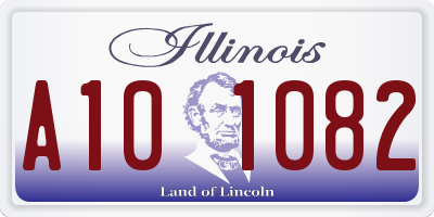 IL license plate A101082