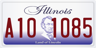 IL license plate A101085