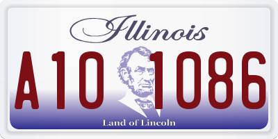 IL license plate A101086