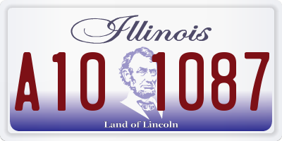 IL license plate A101087