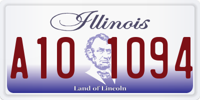 IL license plate A101094