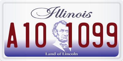 IL license plate A101099