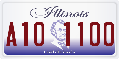 IL license plate A101100