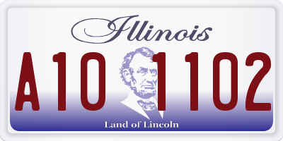 IL license plate A101102