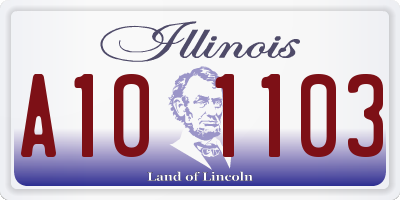 IL license plate A101103
