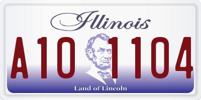 IL license plate A101104