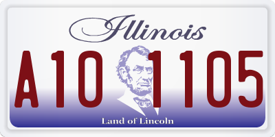 IL license plate A101105
