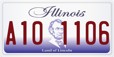 IL license plate A101106