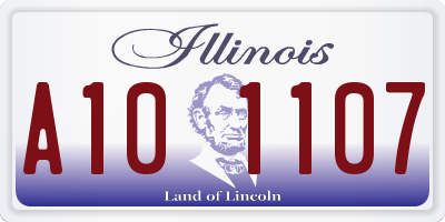 IL license plate A101107