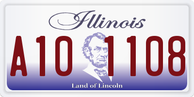 IL license plate A101108