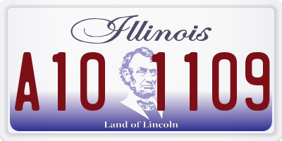 IL license plate A101109