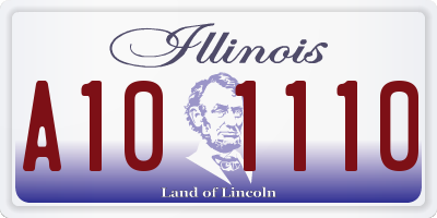 IL license plate A101110