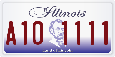 IL license plate A101111