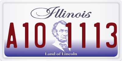 IL license plate A101113