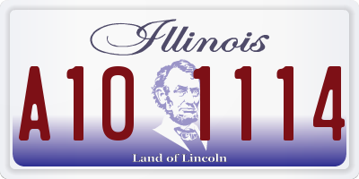 IL license plate A101114