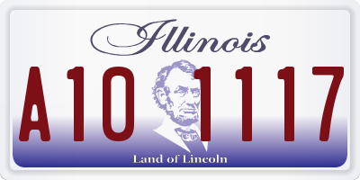 IL license plate A101117