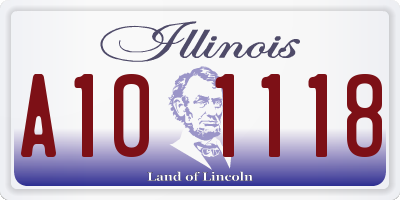 IL license plate A101118