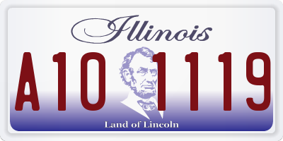 IL license plate A101119