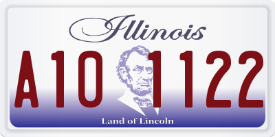 IL license plate A101122