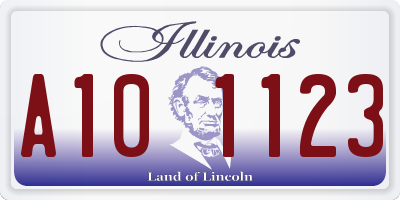 IL license plate A101123