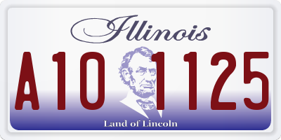 IL license plate A101125