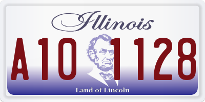 IL license plate A101128
