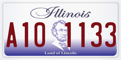 IL license plate A101133