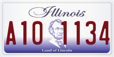 IL license plate A101134