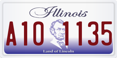 IL license plate A101135