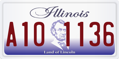 IL license plate A101136