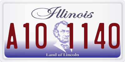 IL license plate A101140