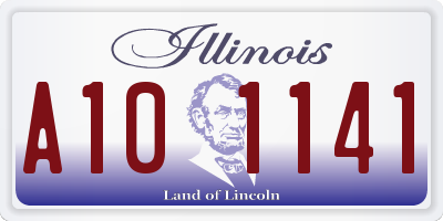 IL license plate A101141