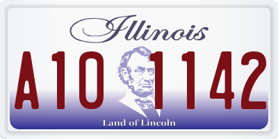 IL license plate A101142