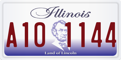IL license plate A101144