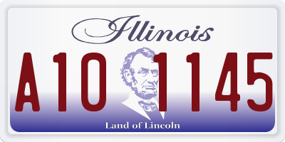 IL license plate A101145