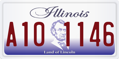 IL license plate A101146