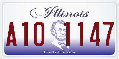 IL license plate A101147